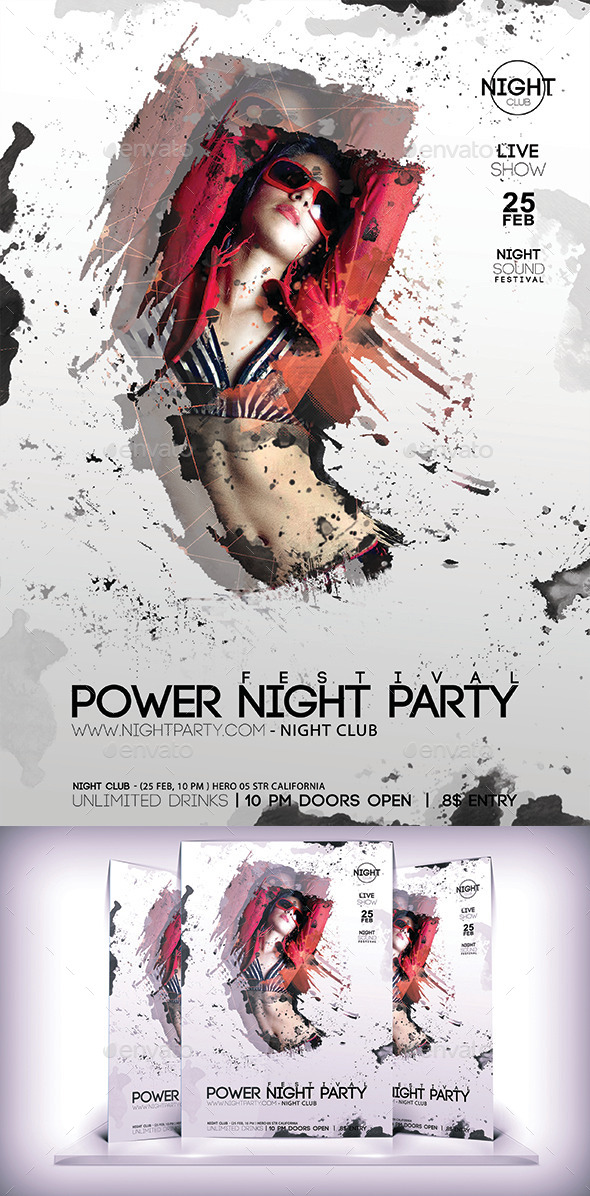GraphicRiver Power Night Party Flyer 10011929 GraphicRiver Power Night Party Flyer 10011929