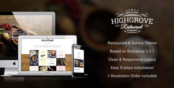HG Restaurant - Responsive WordPress Theme - Restaurants & Cafes Entertainment