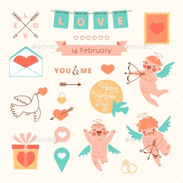 GraphicRiver Valentines Day Set of Elements for Design 10013194 GraphicRiver Valentines Day Set of Elements for Design 10013194