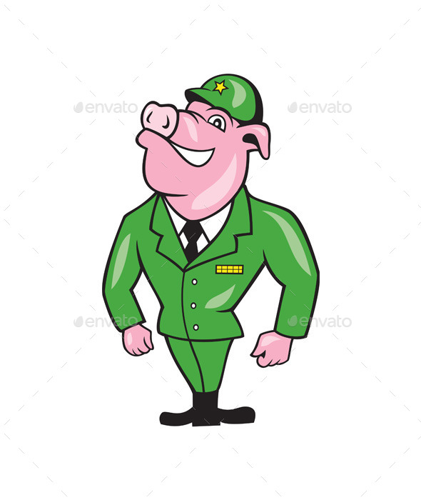 GraphicRiver World War Two Pig Soldier 10014751 GraphicRiver World War Two Pig Soldier 10014751