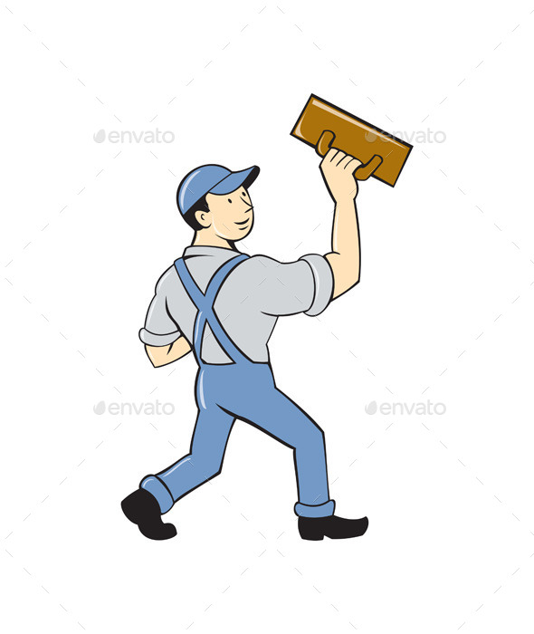 Plasterer Masonry Trowel Cartoon Plasterer Masonry Trowel Cartoon