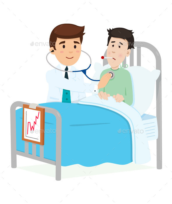 GraphicRiver Doctor Caring for a Patient Who is Resting 10015550 GraphicRiver Doctor Caring for a Patient Who is Resting 10015550