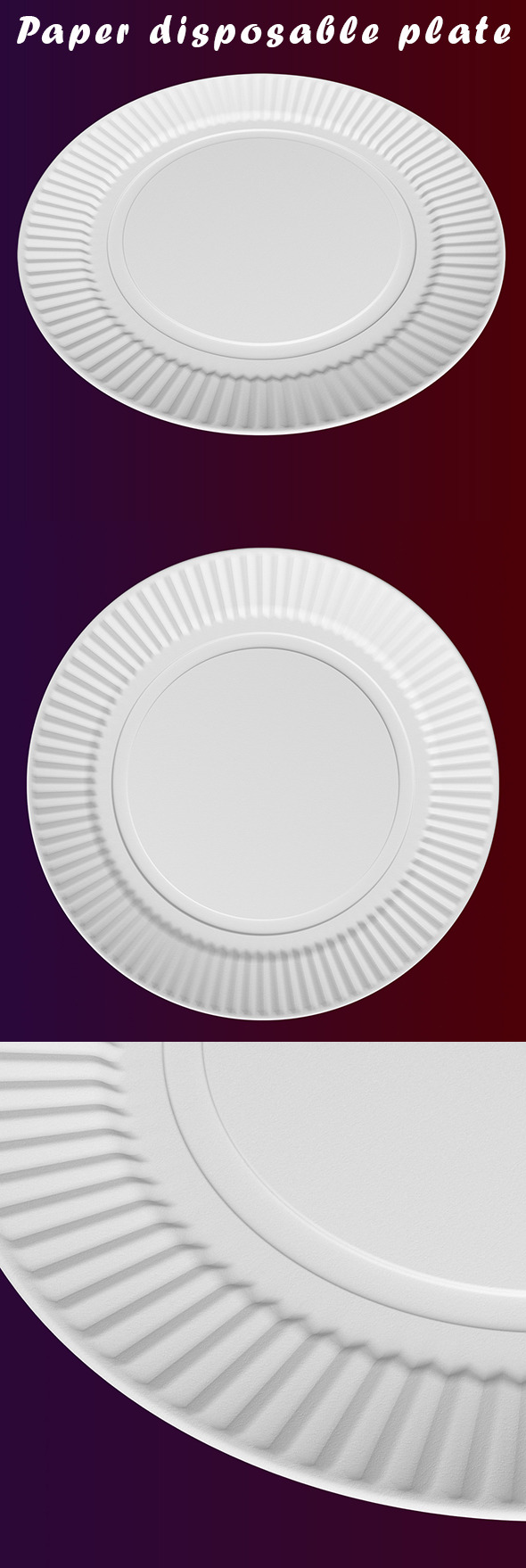 3DOcean Paper disposable plate 10015556 3DOcean Paper disposable plate 10015556