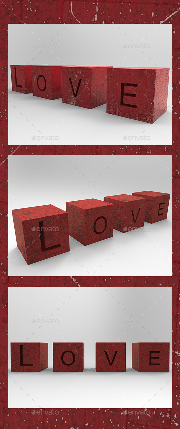 GraphicRiver Love in 3D 10016842 GraphicRiver Love in 3D 10016842