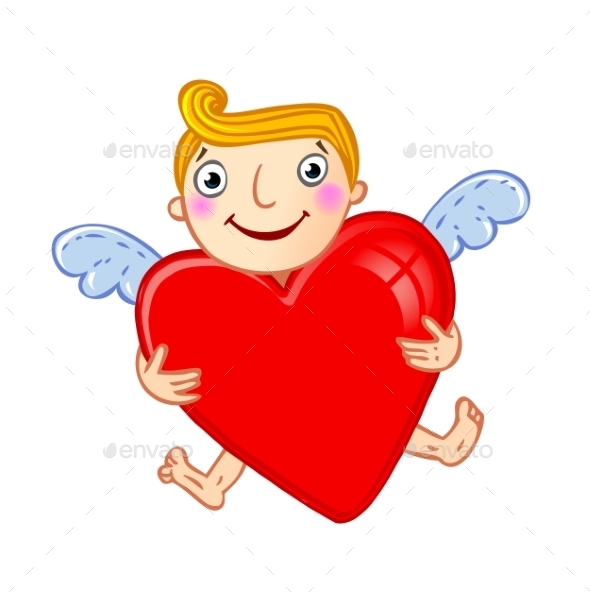 GraphicRiver Cupid with Heart 10017388 GraphicRiver Cupid with Heart 10017388