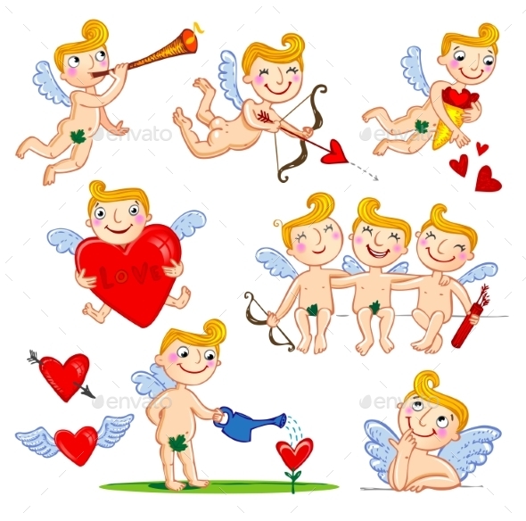 GraphicRiver Cartoon Cupids 10017390 GraphicRiver Cartoon Cupids 10017390