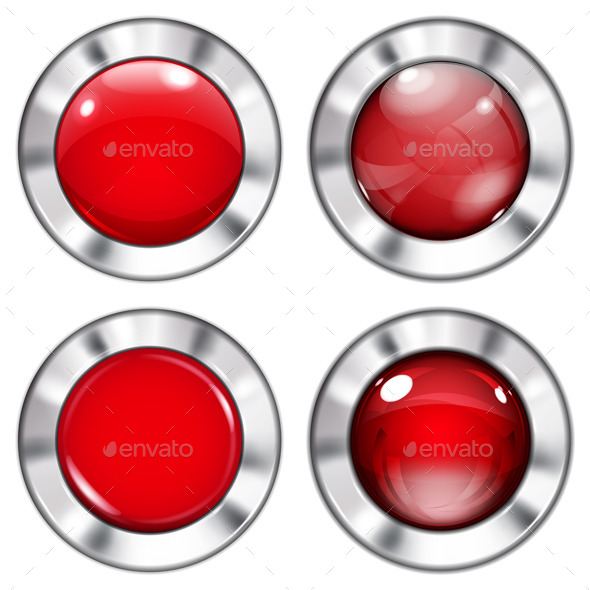 Set of Red Buttons (Web Elements)