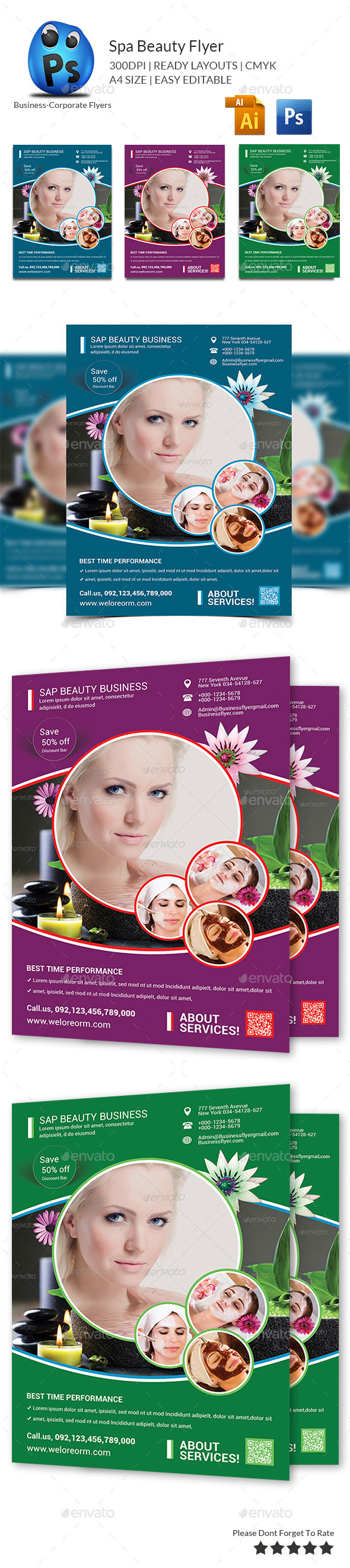 Spa Beauty-Print Templates flyer Spa Beauty-Print Templates flyer