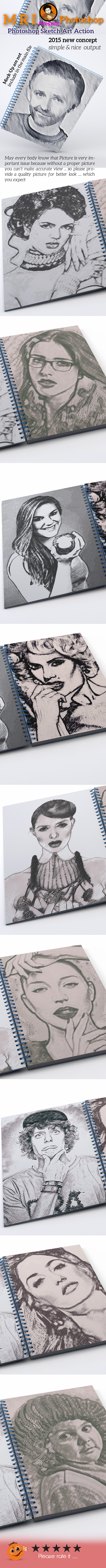 GraphicRiver Photoshop Sketch Art Action 10018932 GraphicRiver Photoshop Sketch Art Action 10018932