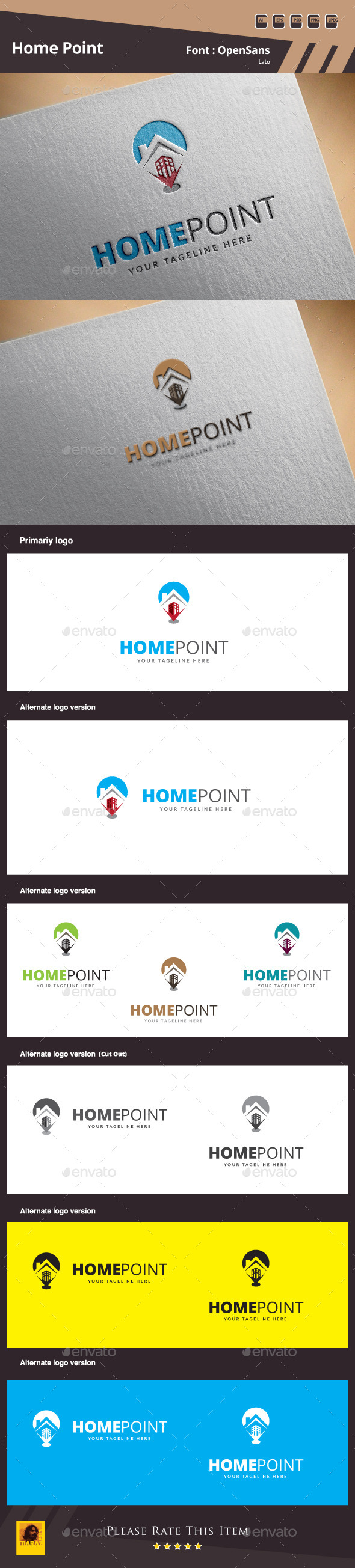 GraphicRiver Home Point Logo Template 10019198 GraphicRiver Home Point Logo Template 10019198