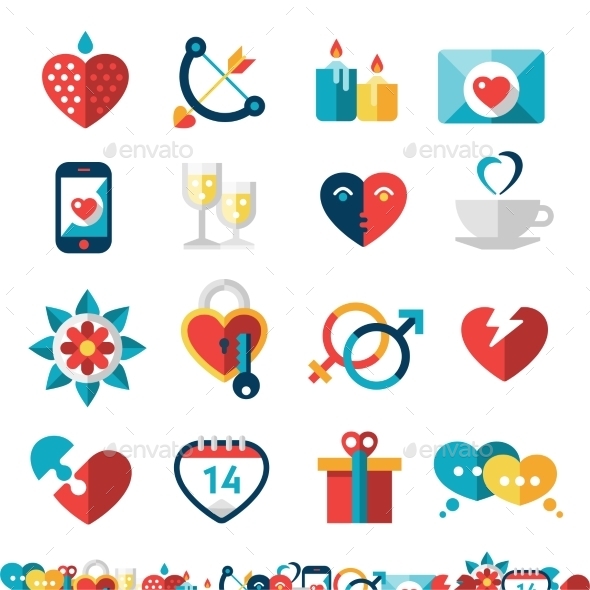 Dating Icon Set (Web Elements)