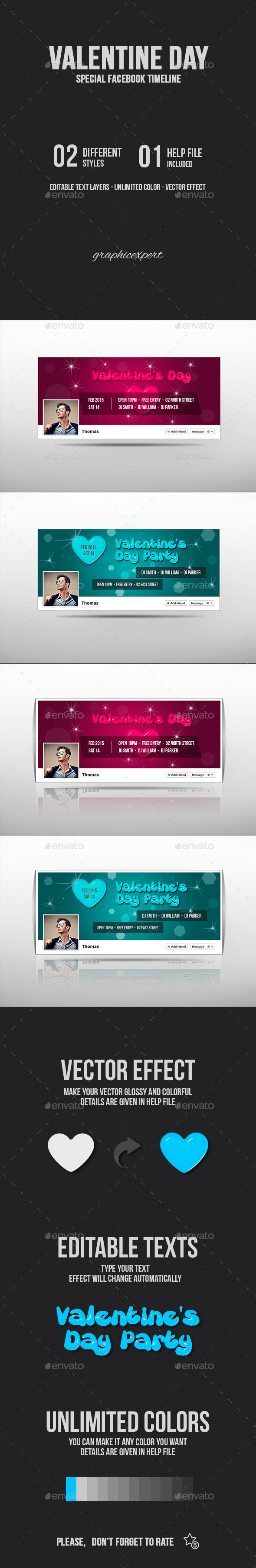 GraphicRiver Valentine Day Facebook Cover 10020013 GraphicRiver Valentine Day Facebook Cover 10020013