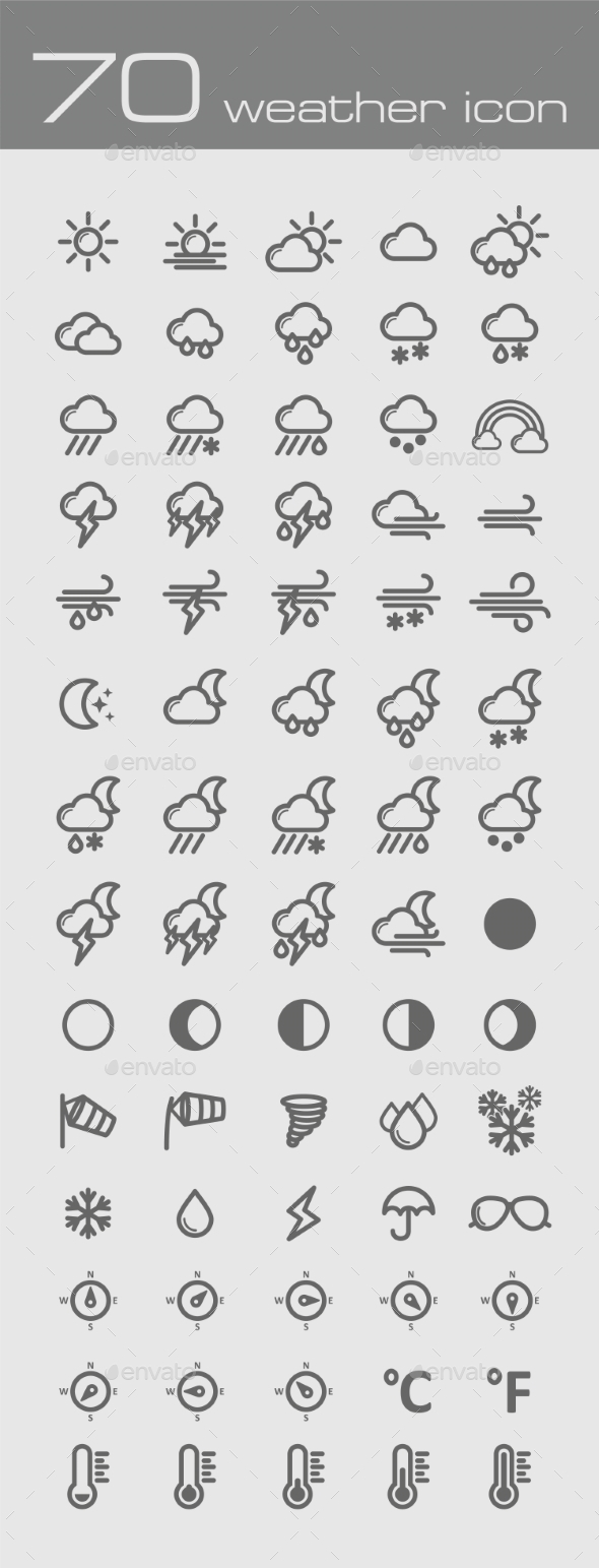 GraphicRiver Weather Icons 10020268 GraphicRiver Weather Icons 10020268