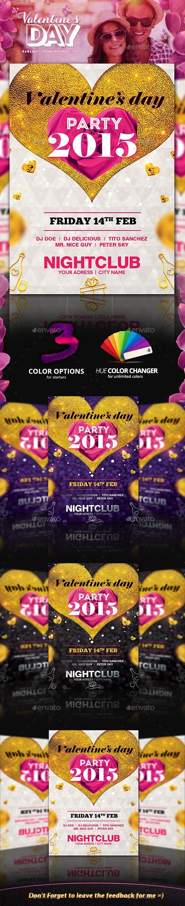 Valentines Day Party Flyer (Clubs & Parties)