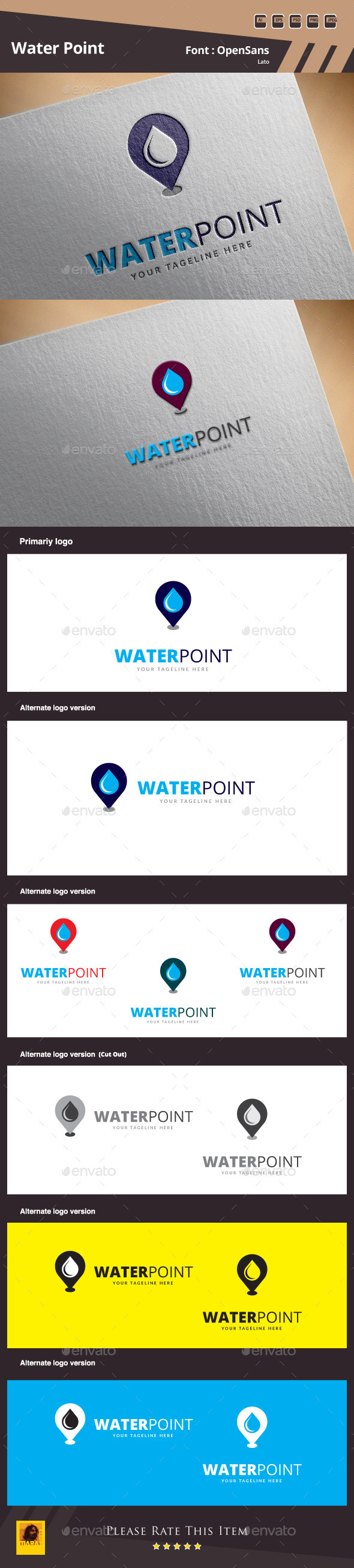 GraphicRiver Water Point Logo Template 10021592 GraphicRiver Water Point Logo Template 10021592