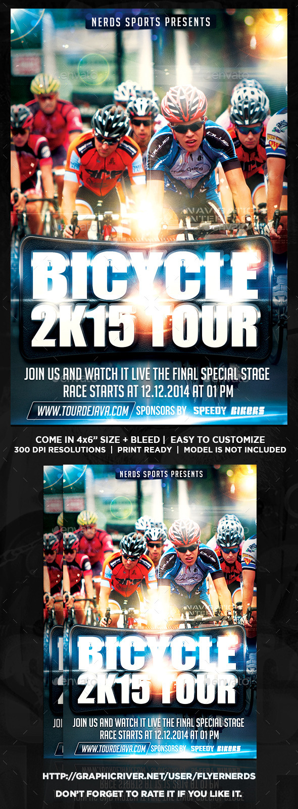 Bicycle 2K15 Tour Sports Flyer (Sports)