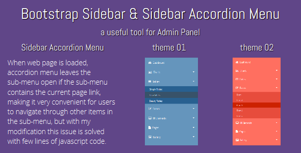 CodeCanyon Bootstrap Sidebar & Sidebar Accordion Menu 10020308 CodeCanyon Bootstrap Sidebar & Sidebar Accordion Menu 10020308