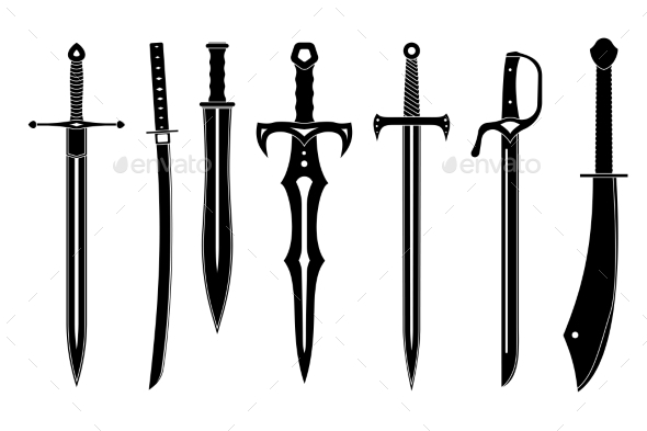 GraphicRiver Icon Set of Ancient Swords 10023117 GraphicRiver Icon Set of Ancient Swords 10023117