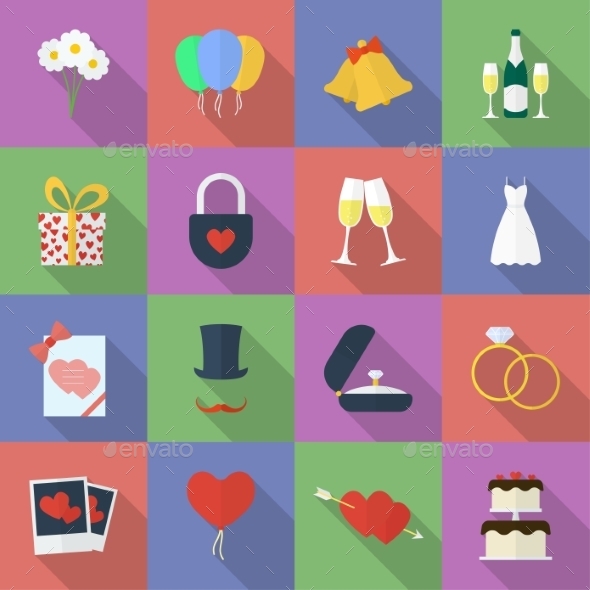 GraphicRiver Set of Wedding Icons 10023118 GraphicRiver Set of Wedding Icons 10023118