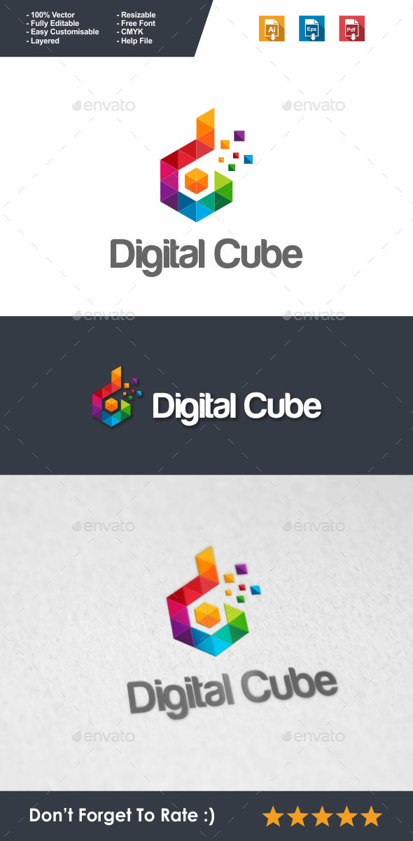 Digital Cube Logo (Symbols)