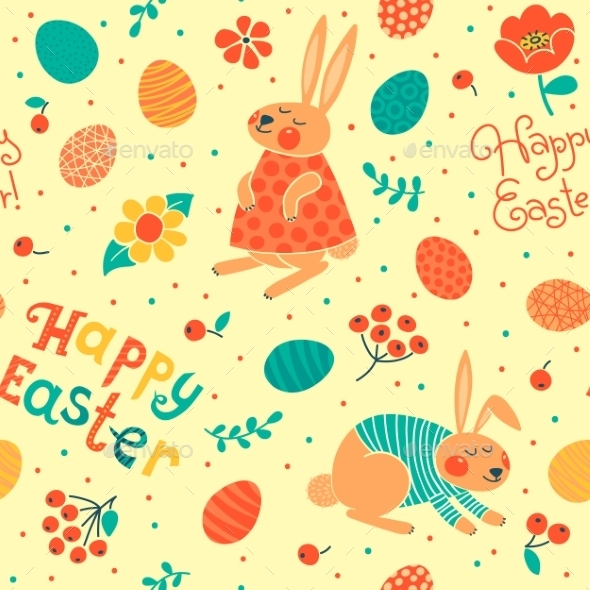 GraphicRiver Happy Easter Seamless Pattern 10023573 GraphicRiver Happy Easter Seamless Pattern 10023573