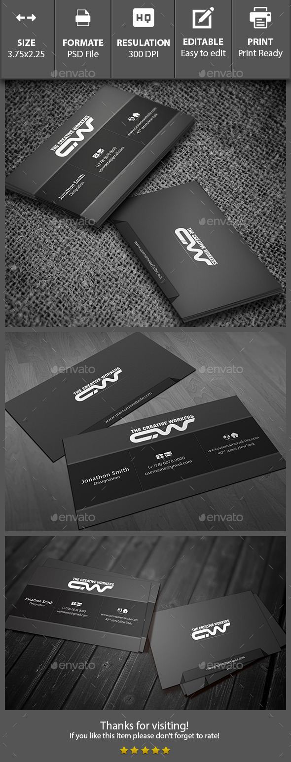 Simple Modern Business Card (Business Cards)