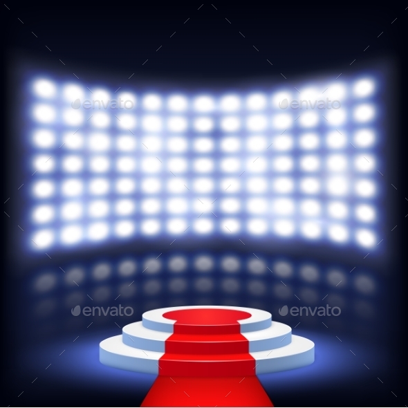 GraphicRiver Illuminated Podium for Ceremony with Red Carpet 10024036 GraphicRiver Illuminated Podium for Ceremony with Red Carpet 10024036