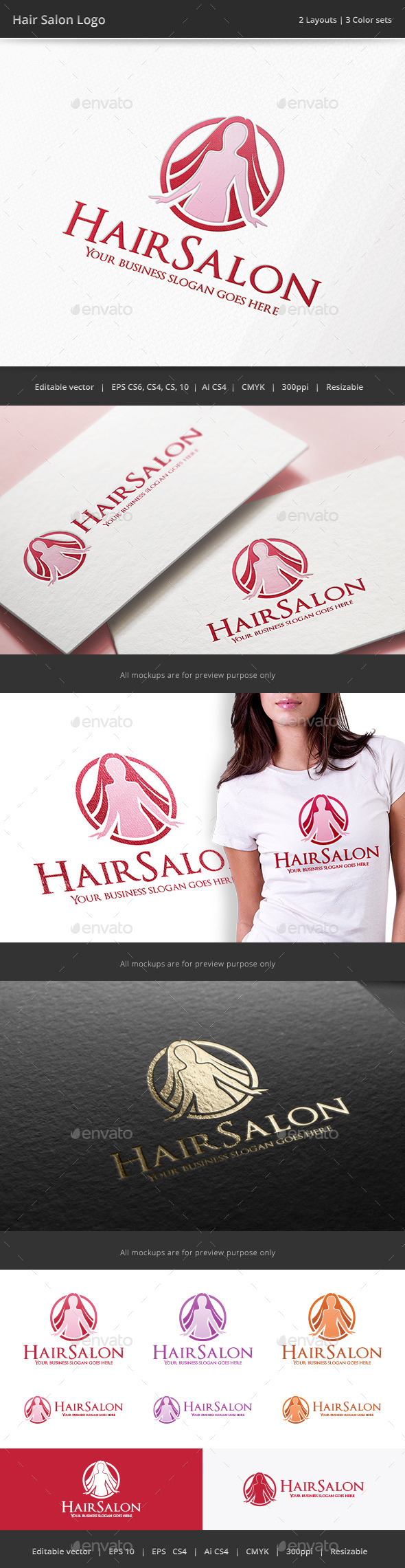 Hair Salon Woman Logo (Humans)