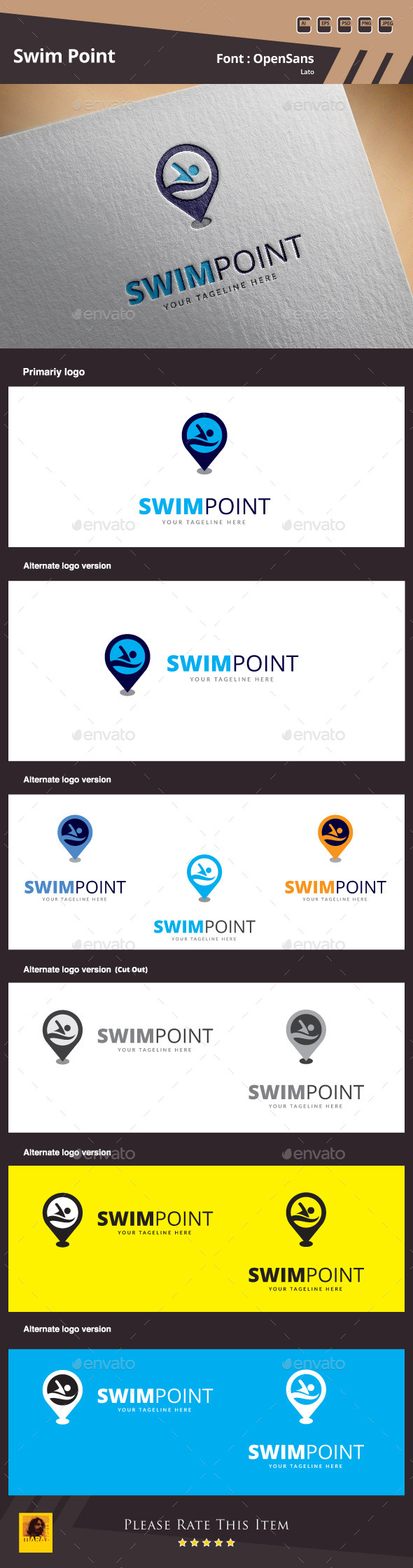 Swim Point Logo Template (Symbols)