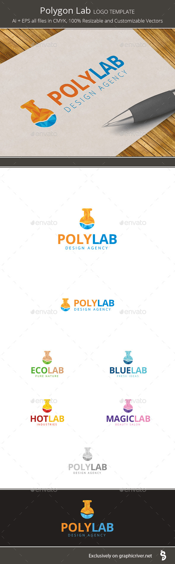 Polygon Lab - Logo Template (Vector)