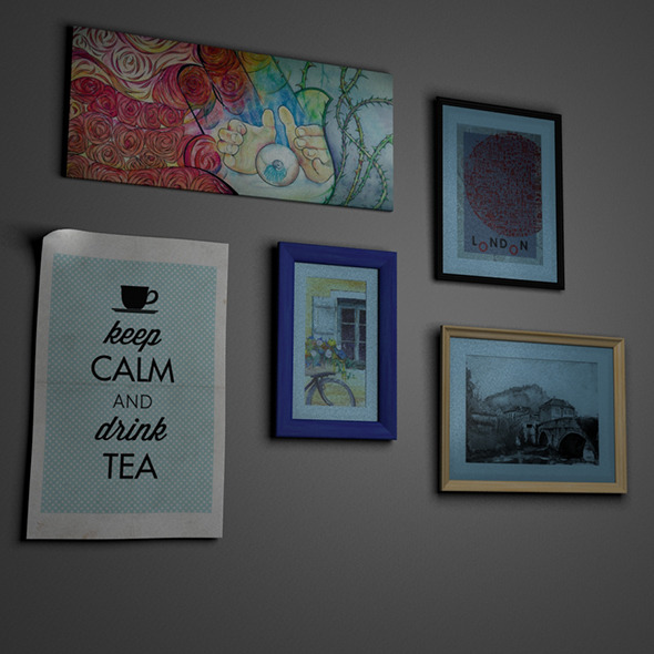 3DOcean Picture Frames and Paintings Set 9953403 3DOcean Picture Frames and Paintings Set 9953403
