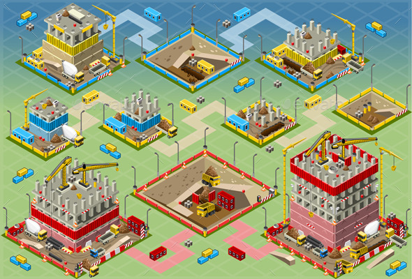 GraphicRiver Isometric Building Construction Mega Set 10025464 GraphicRiver Isometric Building Construction Mega Set 10025464