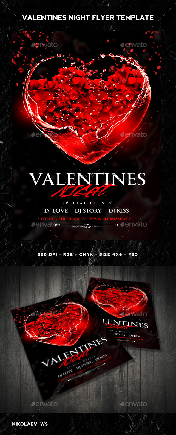 GraphicRiver Valentines Night Flyer 10025967 GraphicRiver Valentines Night Flyer 10025967