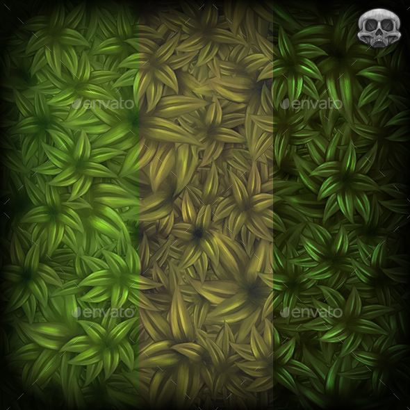 Leafy Bush Texture Tile - 3DOcean Item for Sale