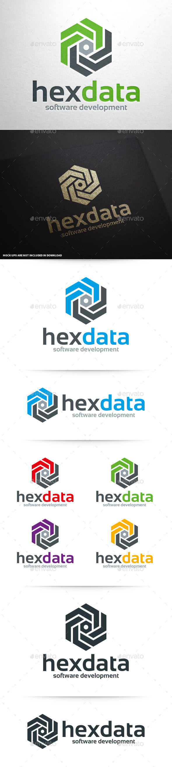 Hex Data Logo Template (Abstract)