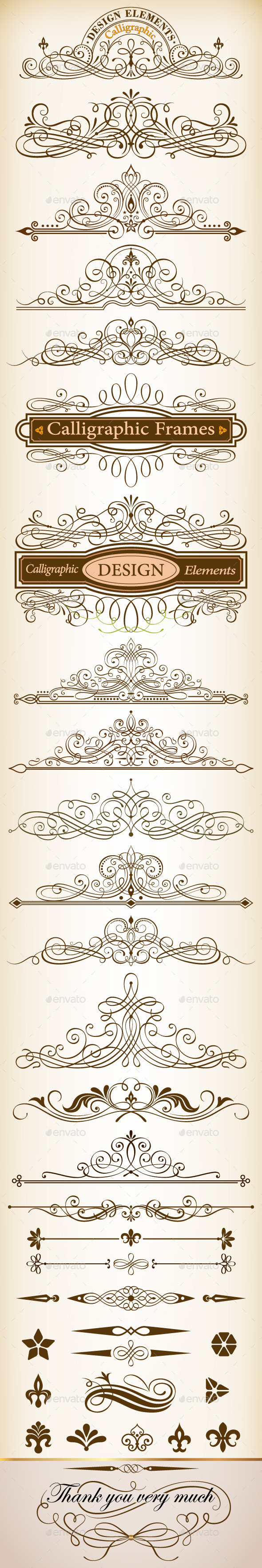 GraphicRiver Calligraphic Design Elements Vector Set 10027795 GraphicRiver Calligraphic Design Elements Vector Set 10027795