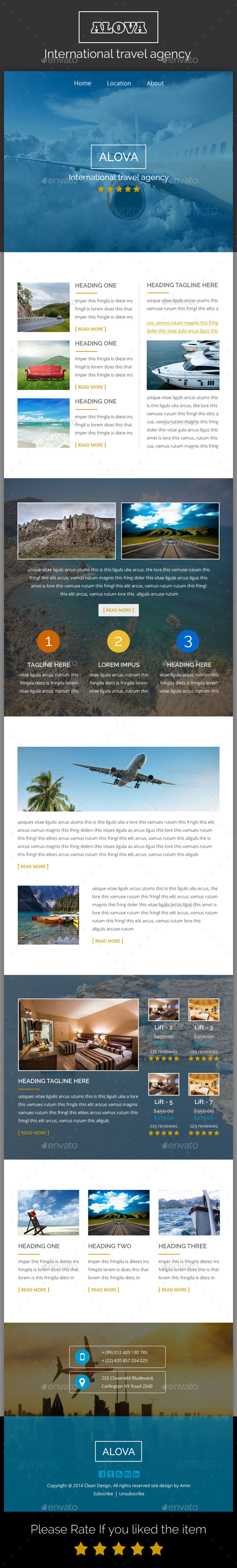 GraphicRiver Alova Travel Agency Email Template 10028155 GraphicRiver Alova Travel Agency Email Template 10028155