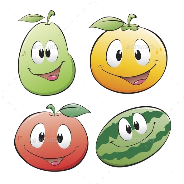 GraphicRiver Cartoon Fruits 10028955 GraphicRiver Cartoon Fruits 10028955