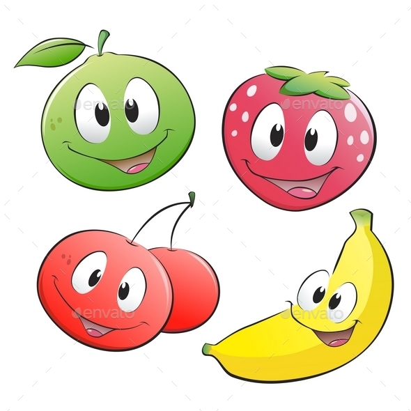GraphicRiver Cartoon Fruits 10029054 GraphicRiver Cartoon Fruits 10029054