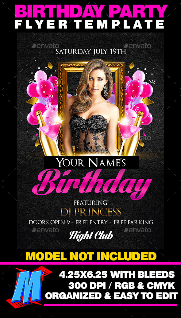 GraphicRiver Birthday Party Flyer Template 8326425 GraphicRiver Birthday Party Flyer Template 8326425