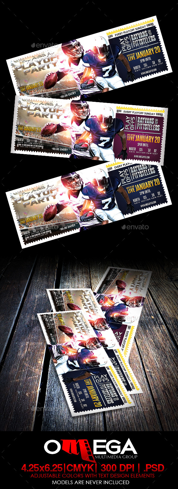 GraphicRiver Playoff Party Ticket 10020791 GraphicRiver Playoff Party Ticket 10020791