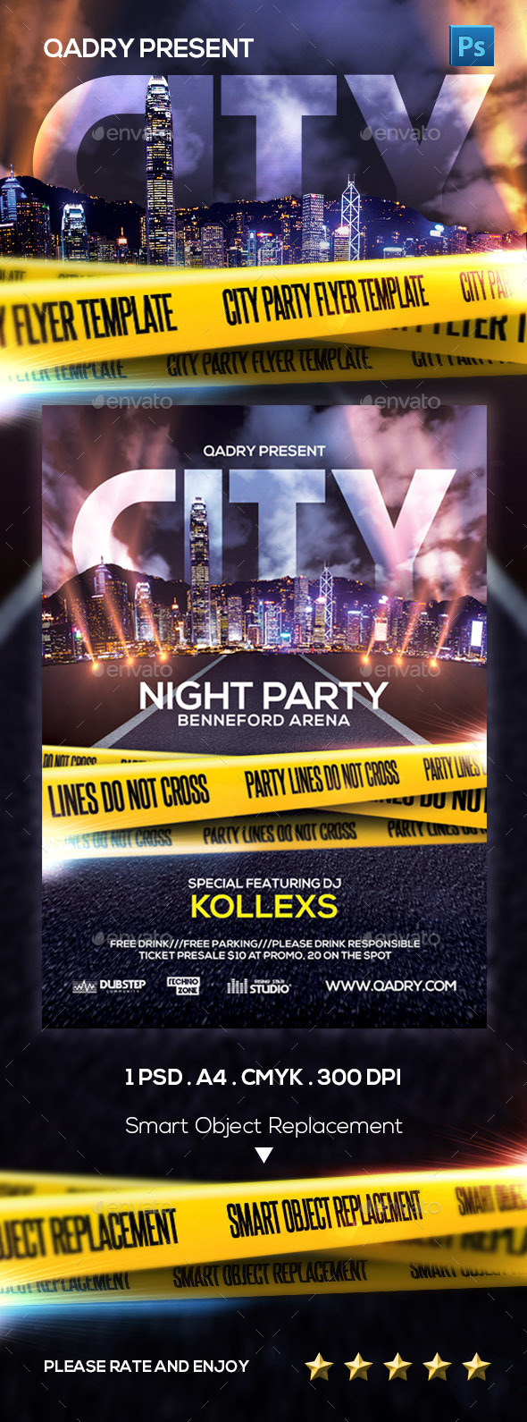 GraphicRiver City Night Party Flyer Template 5280030 GraphicRiver City Night Party Flyer Template 5280030