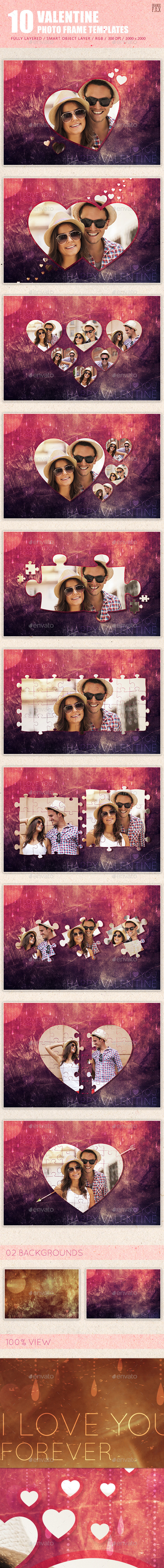 Valentine Photo Frame Template