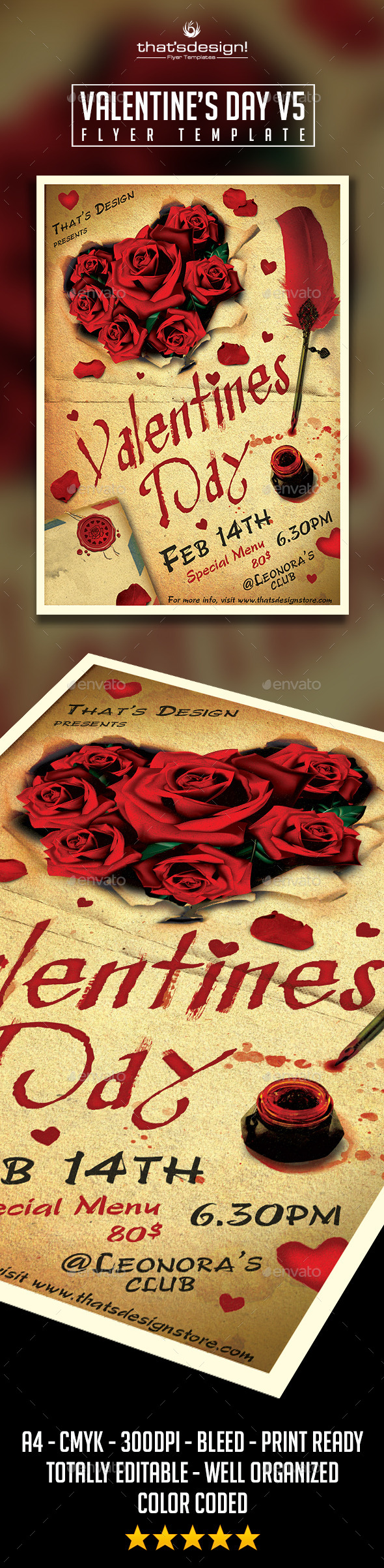 GraphicRiver Valentines Day Flyer Template V5 10031900 GraphicRiver Valentines Day Flyer Template V5 10031900