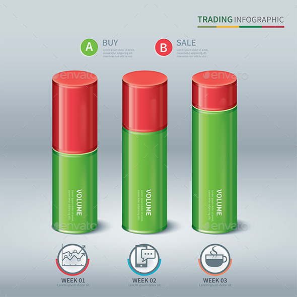 Trading Cylindrical Bars Infographic Trading Cylindrical Bars Infographic