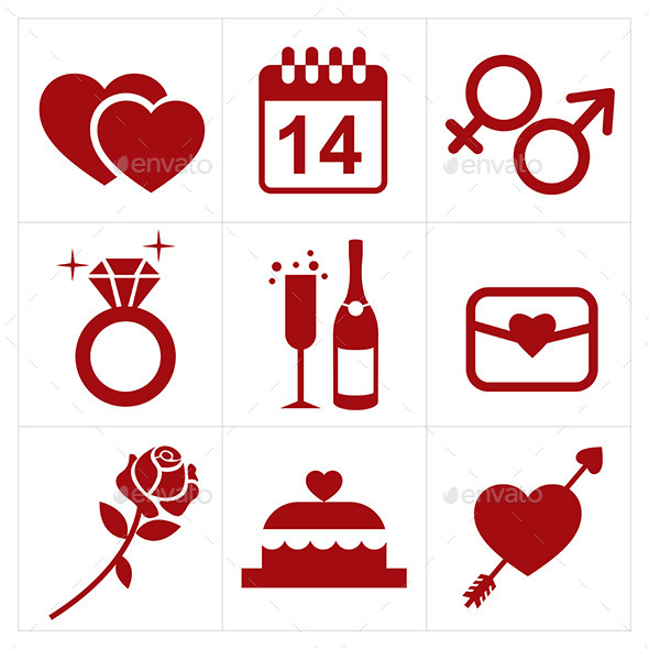 GraphicRiver Valentines Icon Set 10032853 GraphicRiver Valentines Icon Set 10032853