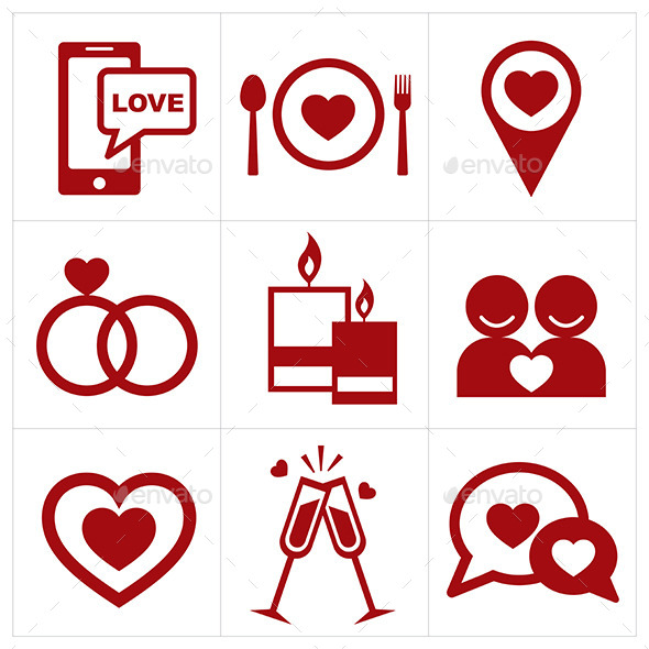 GraphicRiver Valentines Icon Set 10032866 GraphicRiver Valentines Icon Set 10032866
