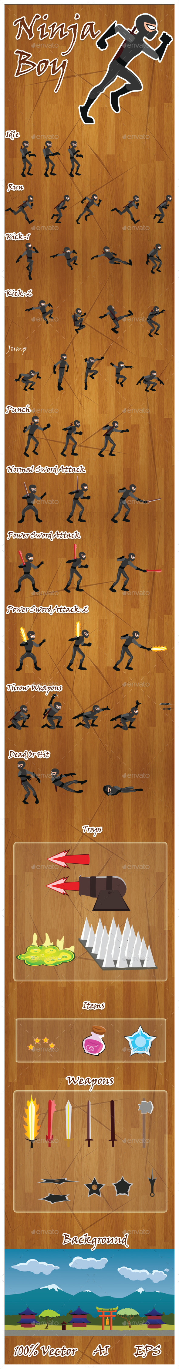 GraphicRiver NinjaBoy Game Assets 10033756 GraphicRiver NinjaBoy Game Assets 10033756