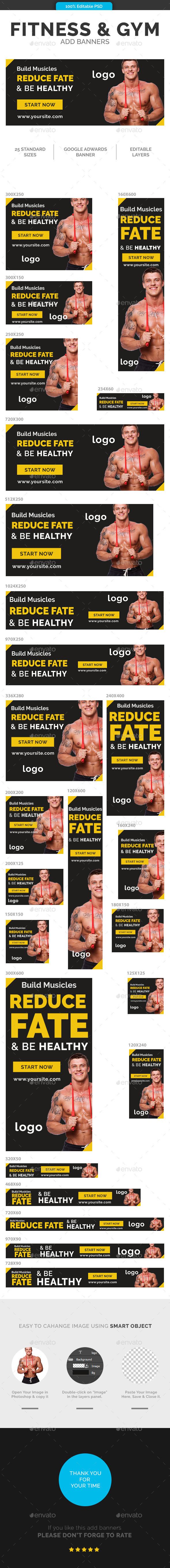 GraphicRiver Fitness & Gym Add Banners 10035542 GraphicRiver Fitness & Gym Add Banners 10035542