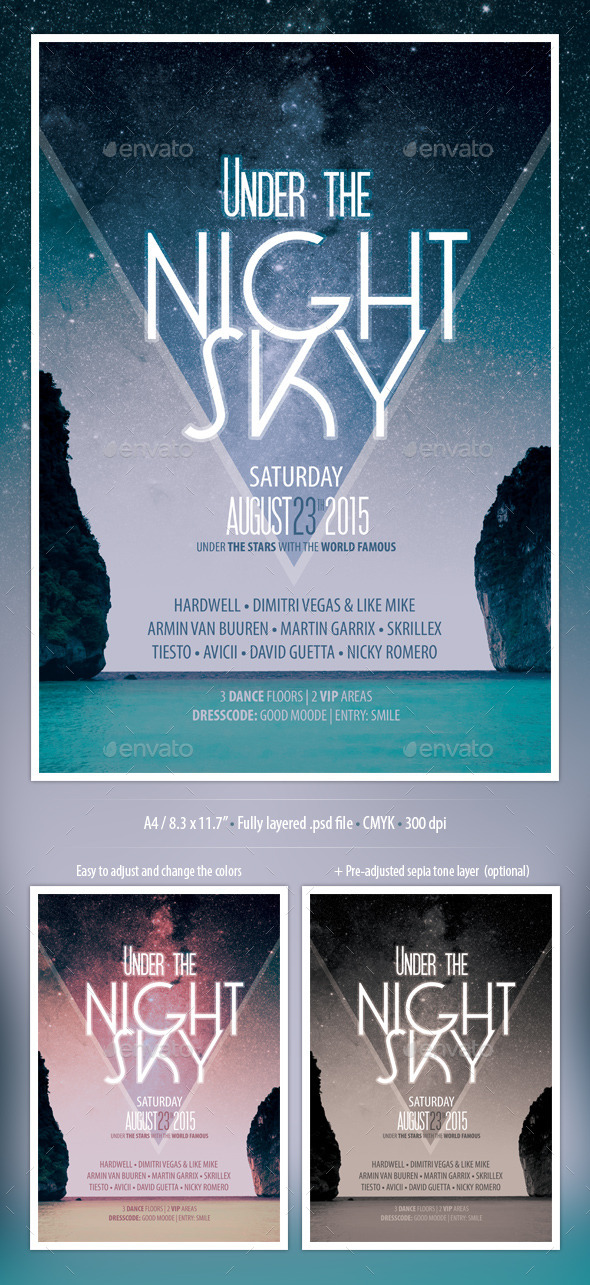 Night Sky Party Flyer (Events)